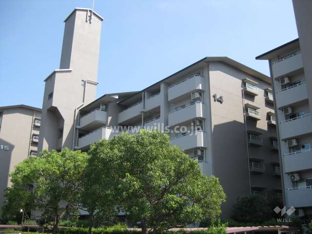芦屋緑2住宅 14号棟の外観（北西側から）