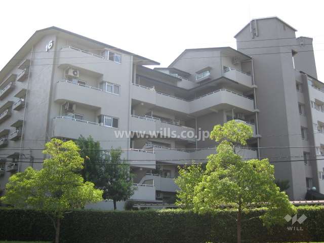 芦屋緑2住宅 16号棟の外観（北側から）