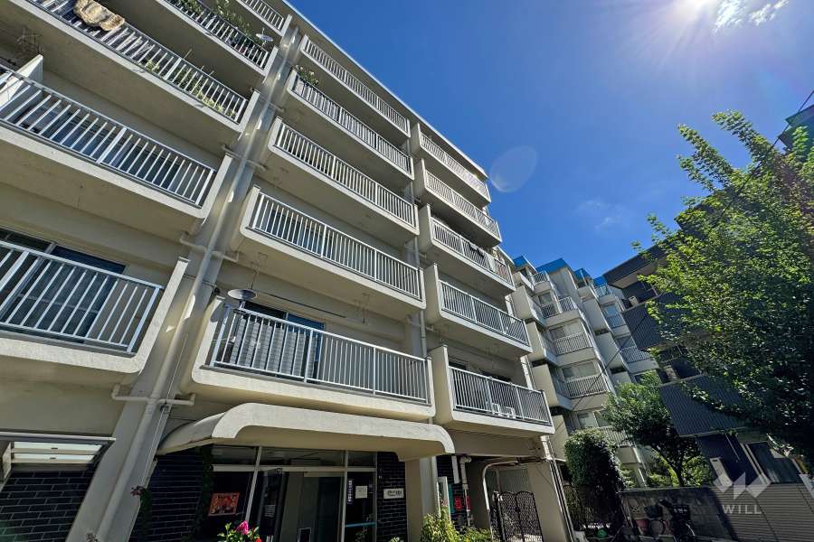 グランドマンション多摩川の外観（南西側から）