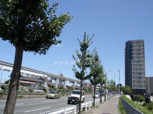 敷地の北側は中央環状線に面しています。