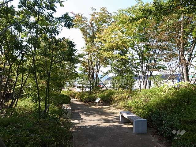 敷地北東側の植栽スペース