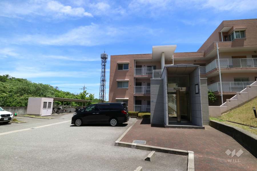 敷地内駐車場とエントランス