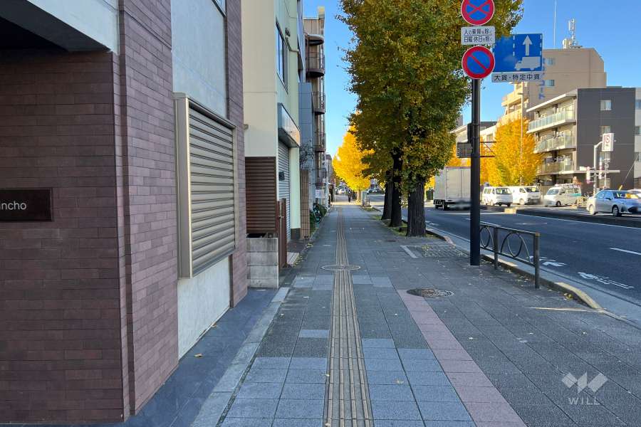 敷地北東側の前面道路