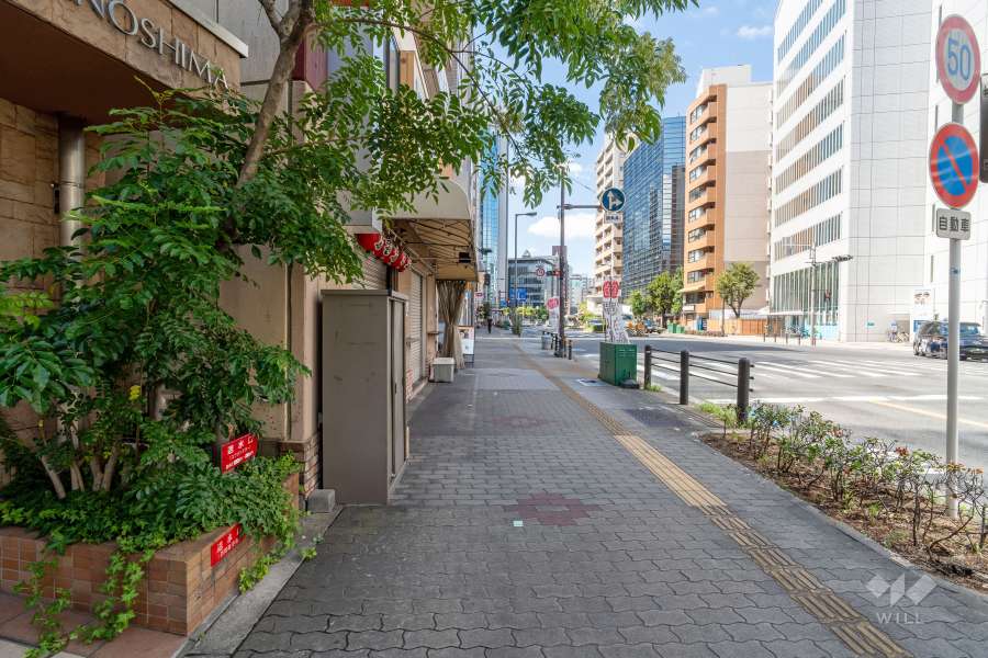 敷地北西側の前面道路　　