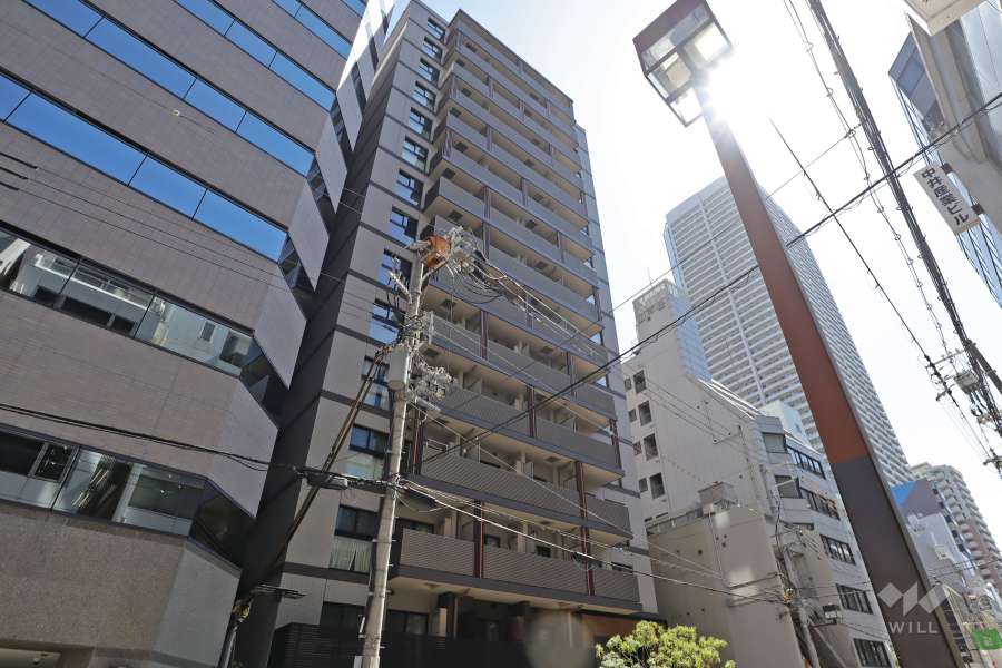 ファインレジデンス大阪本町の外観（北東側から）