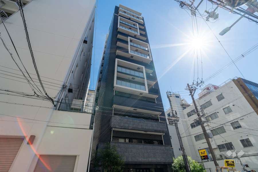 プレサンス新町ウィズジョイの外観（北東側から）