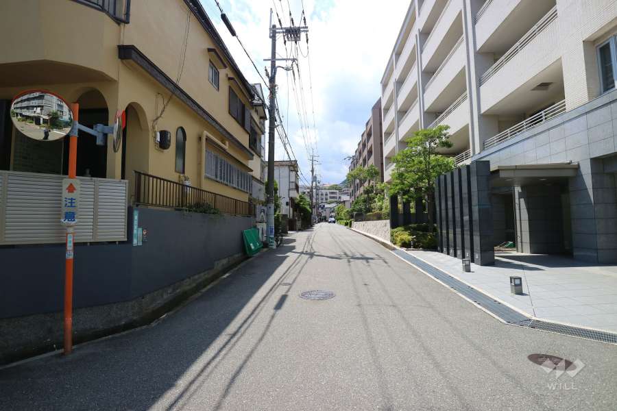 敷地南側の前面道路