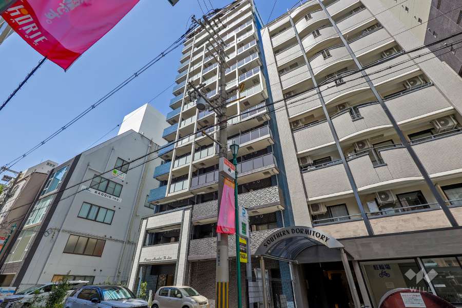 プレサンス南堀江ザ・センスの外観（南東側から）