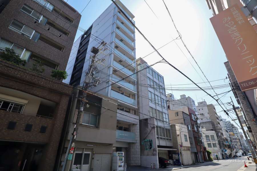 エスライズ北堀江スワンの外観（北東側から）