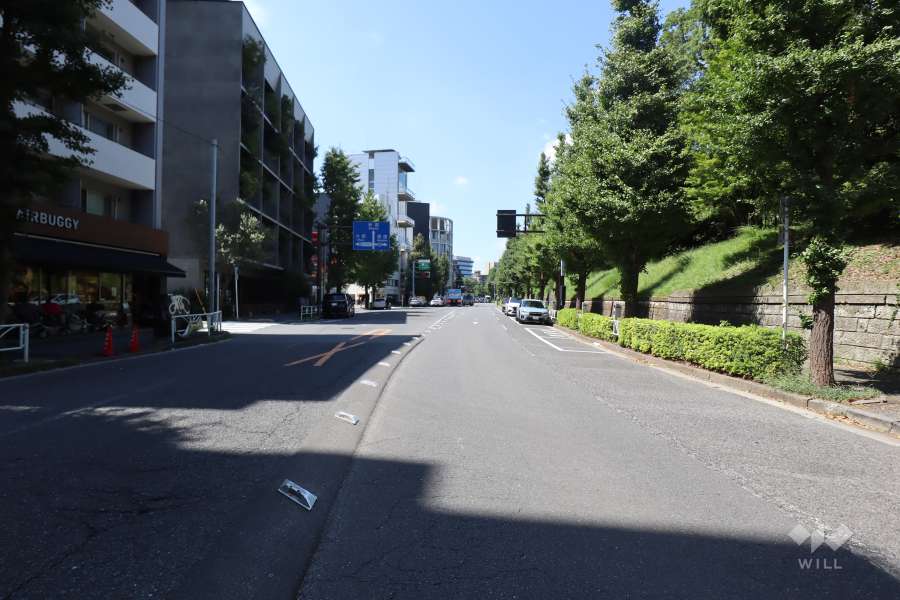 敷地北側の前面道路