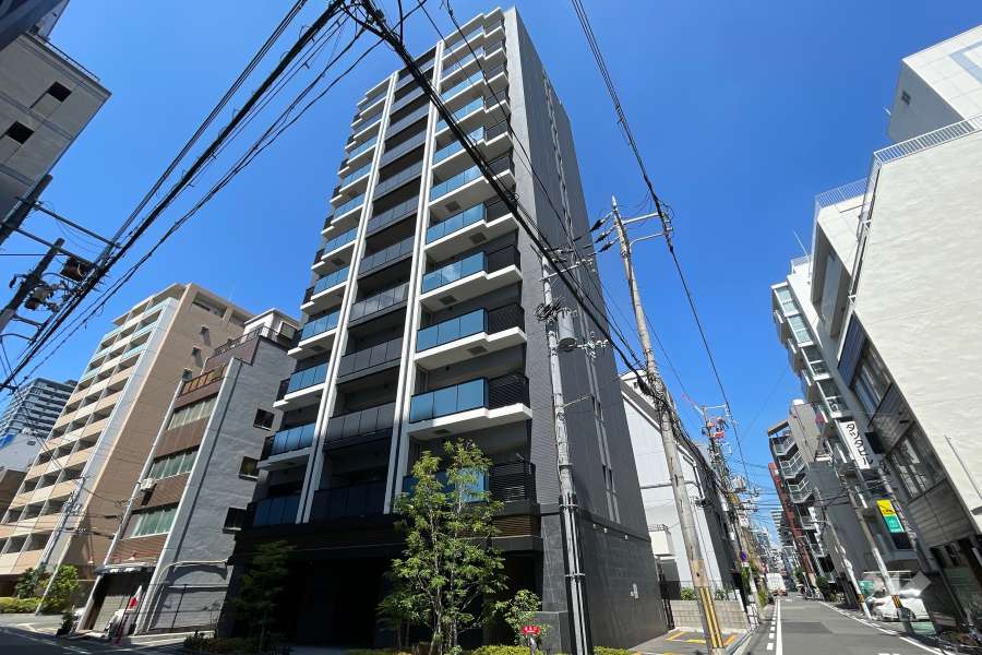 ソルティア天満橋WESTの外観(南東側から)