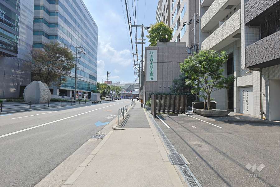 敷地東側の前面道路　