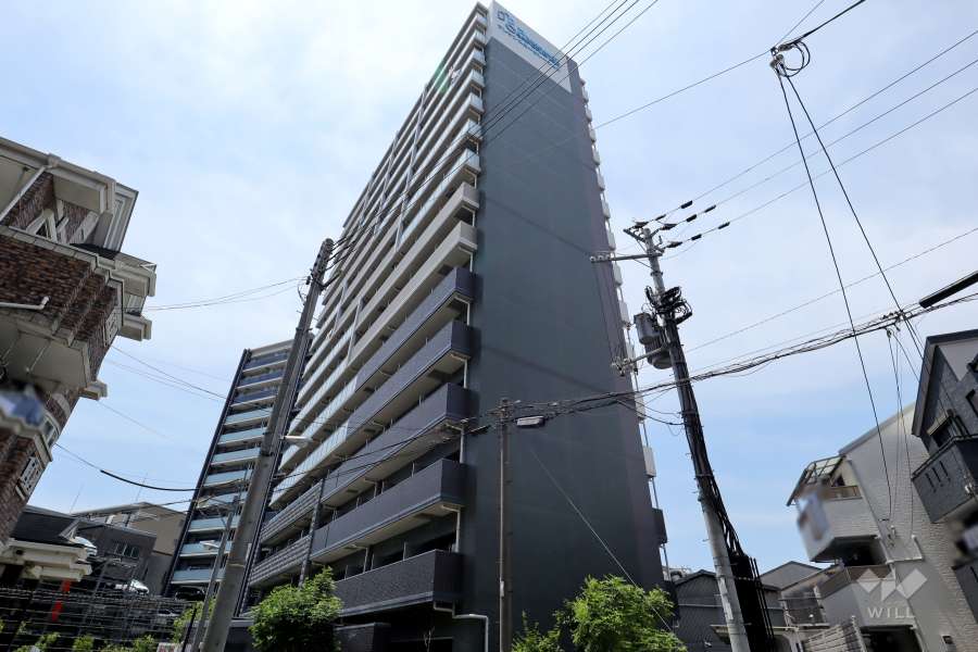 プレサンス大阪福島シエルの外観（南東側から）