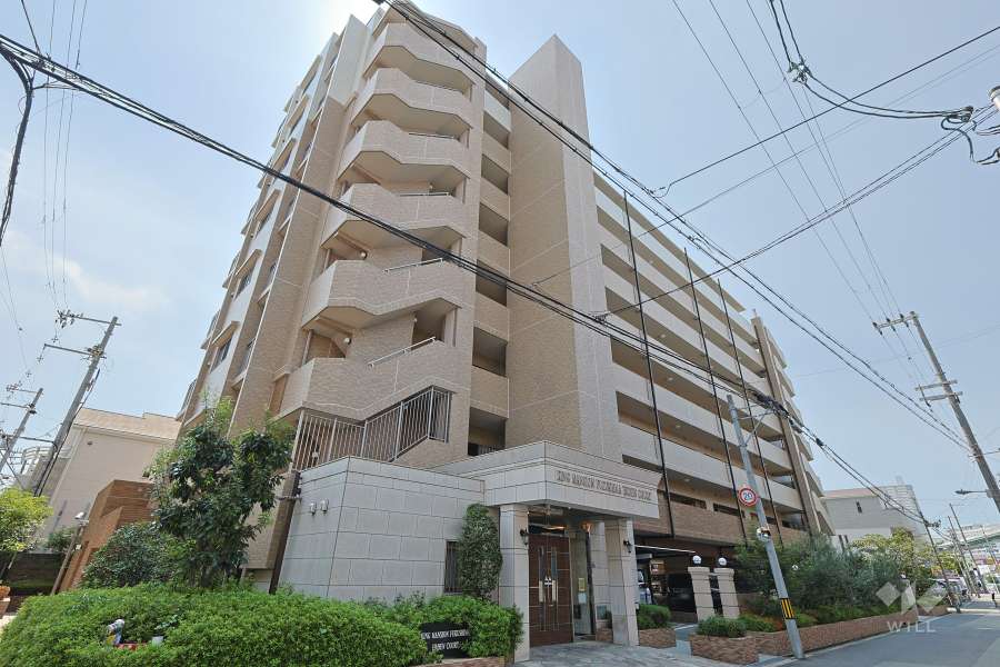 キングマンション福島アーデンコートの外観（北東側から）