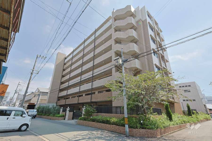 キングマンション福島アーデンコートの外観（北西側から）