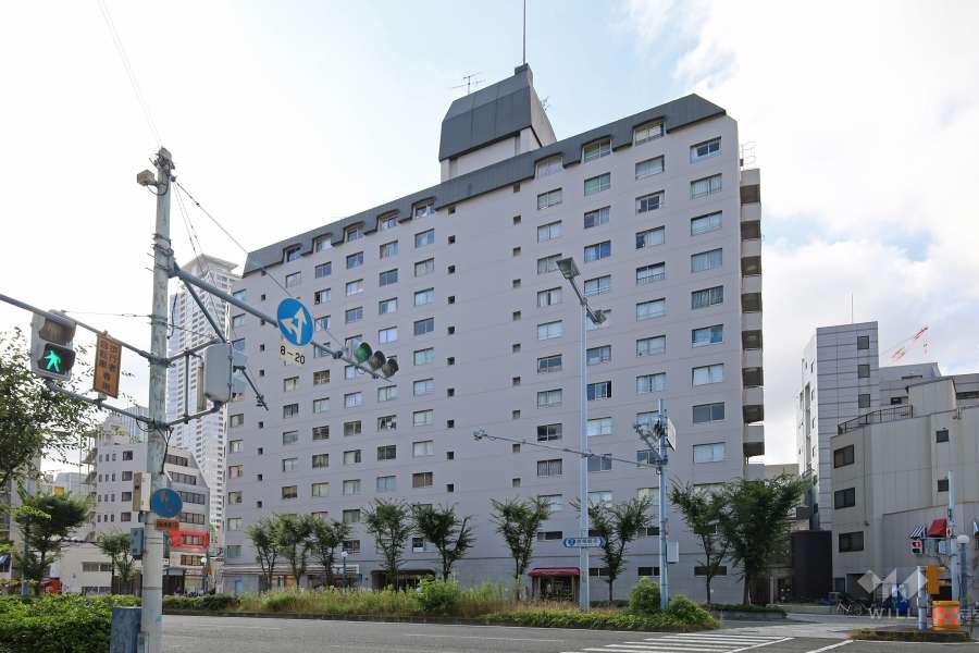 メガロコープ福島の外観（北東側から）