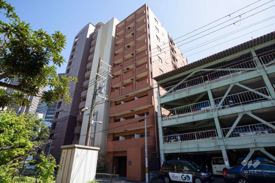 プレサンス梅田インテルノの外観(北西側から)