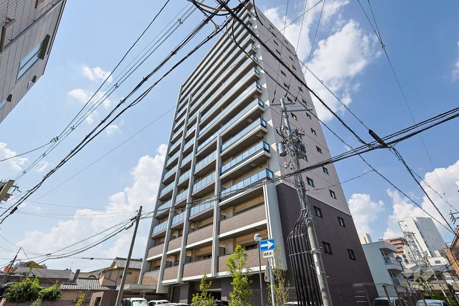 ワコーレ福島野田ザ・レジデンスの外観（南東側から）