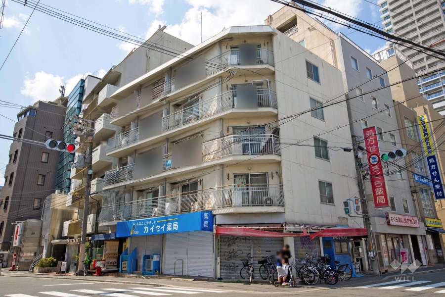 シャトー東梅田の外観（南東側から）