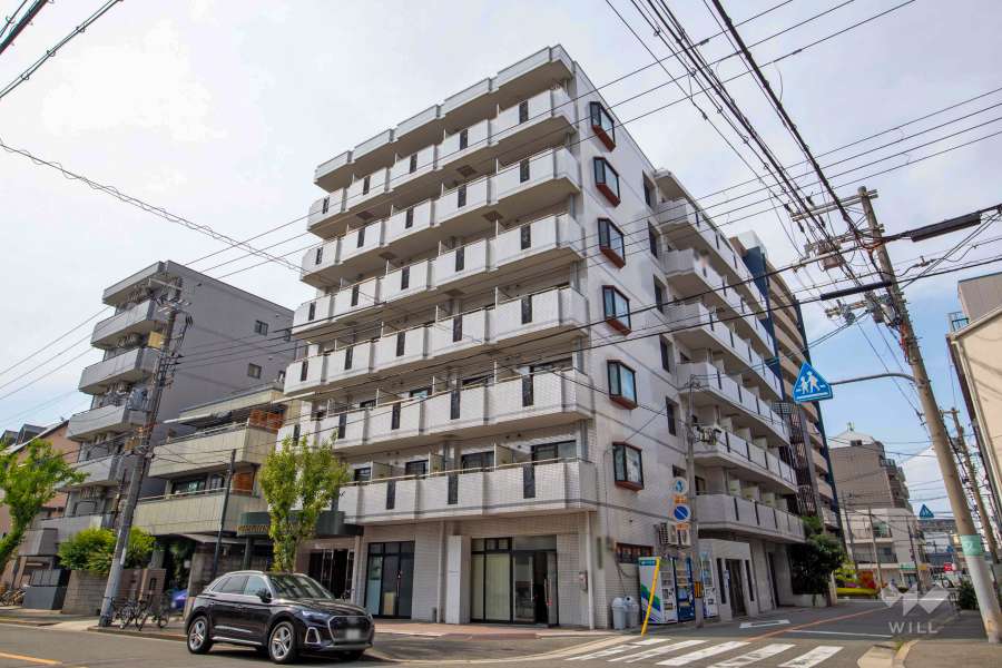リッチハイツパークサイドの外観（南東側から）　