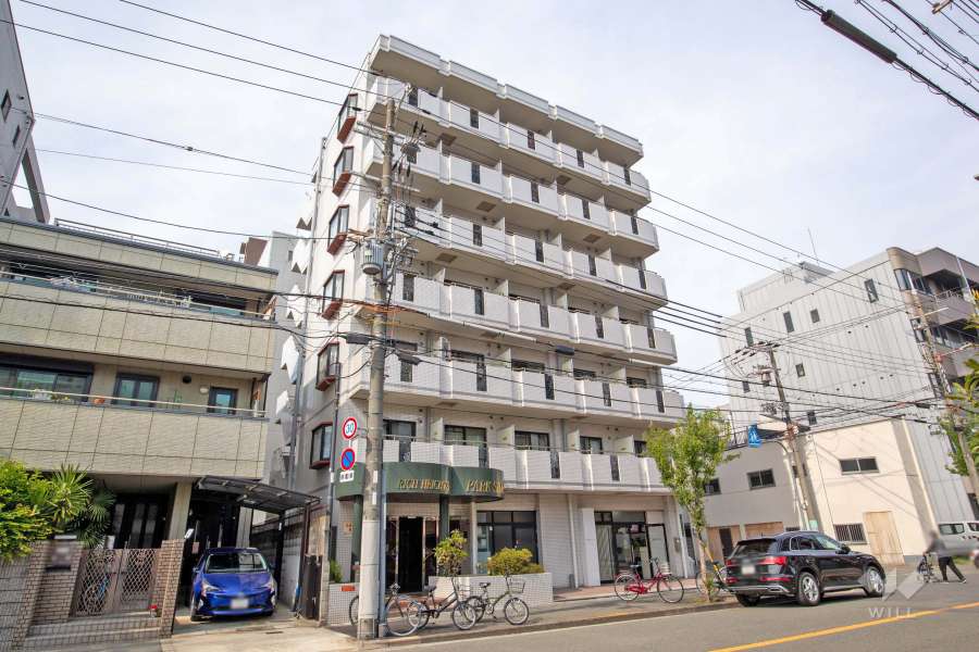 リッチハイツパークサイドの外観（南西側から）