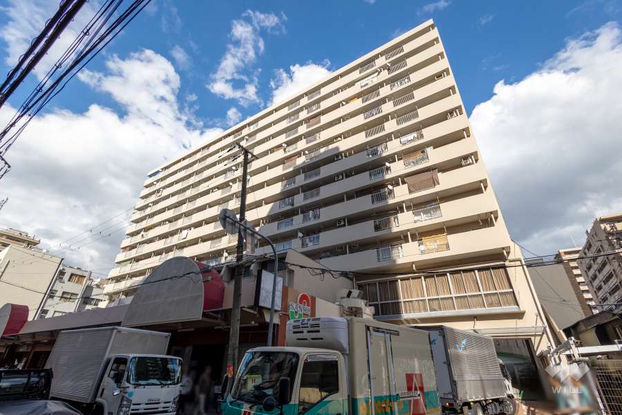 中崎コーポの外観（南西側から）