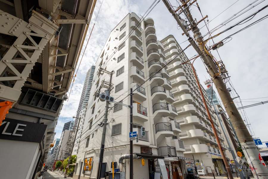 コープ野村梅田B棟の外観（北東側から）