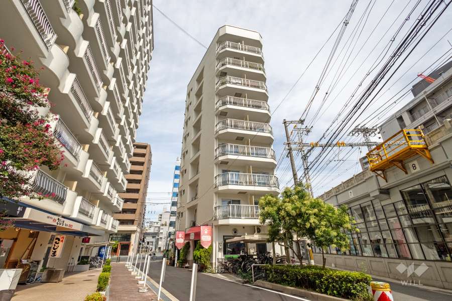 コープ野村梅田B棟の外観（南西側から）