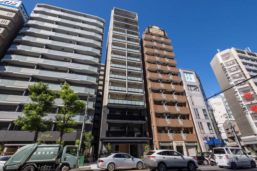プレサンス同心アーバンステージの外観（南東側から）