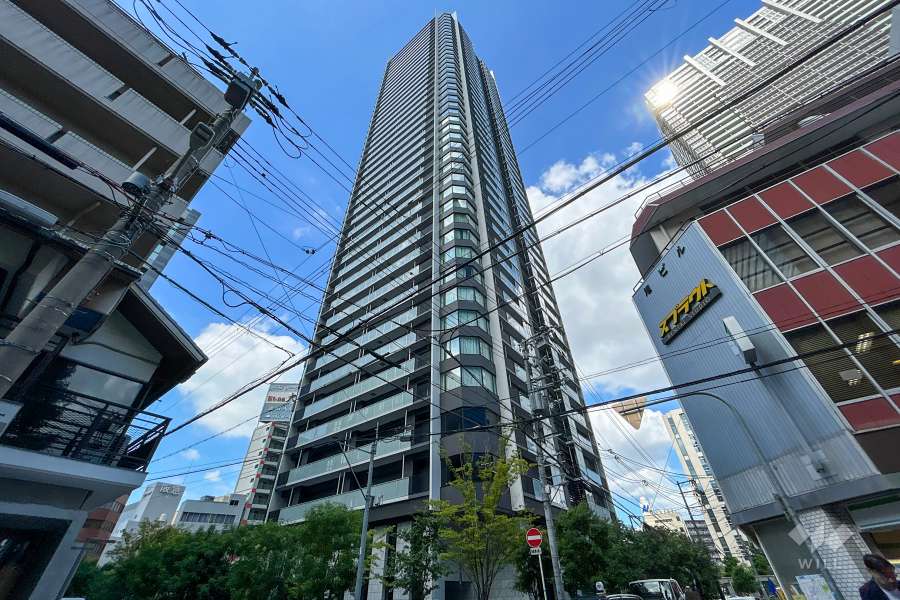 ザファインタワー梅田豊崎の外観（南東側から）