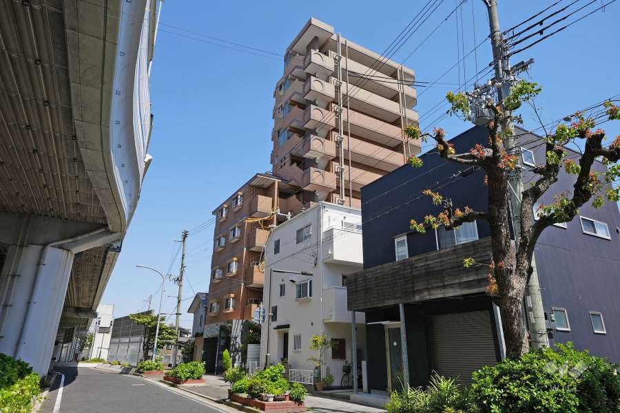 グランパレ夙川香櫨園の外観（北西側から）