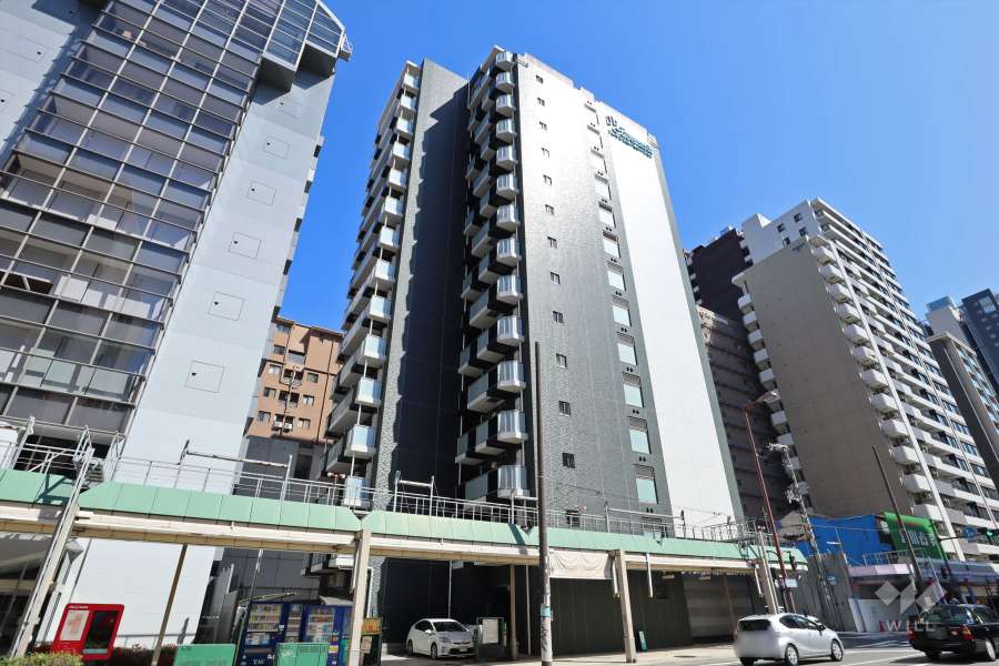 プレサンス松屋町グレースの外観（北西側から）