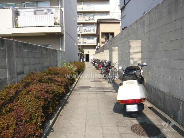 南からのエントランスアプローチ