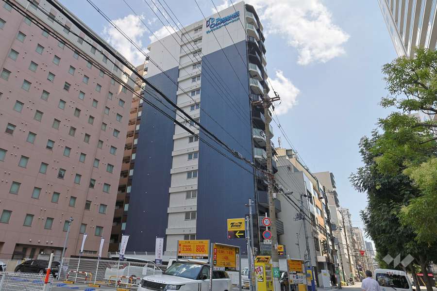 プレサンス北浜オリジンの外観（北西側から）