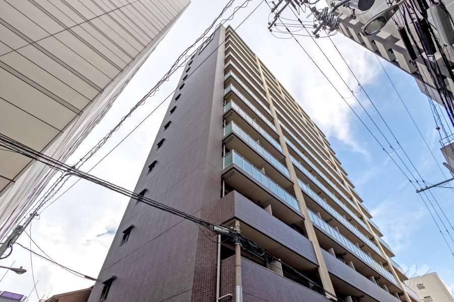 エステムプラザ心斎橋イースト4ブランディアの外観（北西側から）