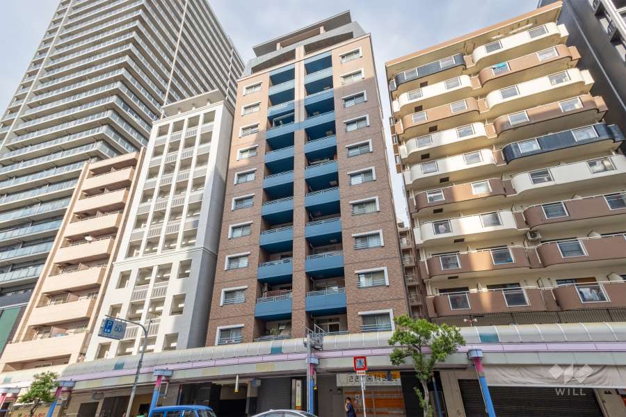 東急ドエル・アルス松屋町の外観（南西側から）