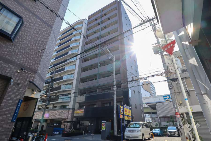 プロシード心斎橋東ヴァンターレの外観（北東側から）