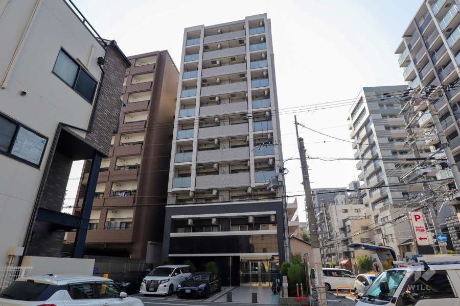 エスリード谷町6丁目の外観（東側から）