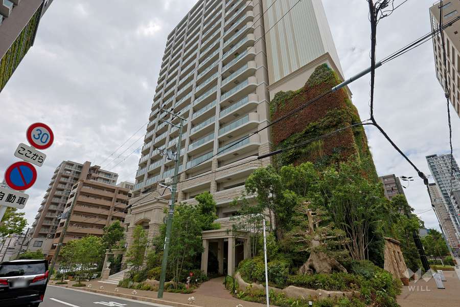 リバーガーデン上町一丁目の外観（北東側から）