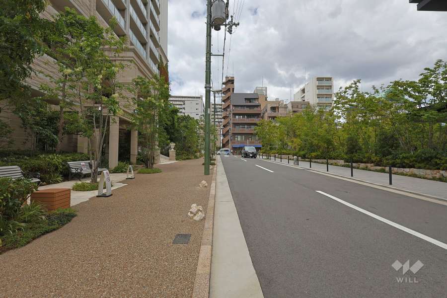 敷地東側の前面道路