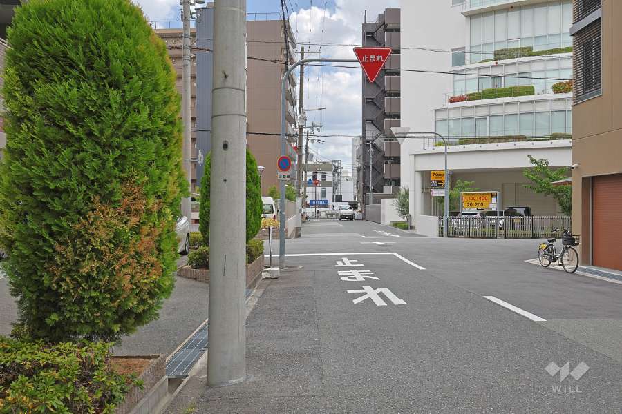 敷地南側の前面道路　