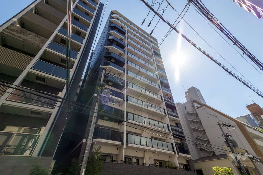 リビオレゾン北浜天満橋の外観（北東側から）