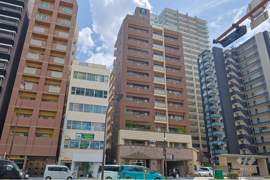 エステムコート谷町六丁目2アクティーネの外観（北西側から）