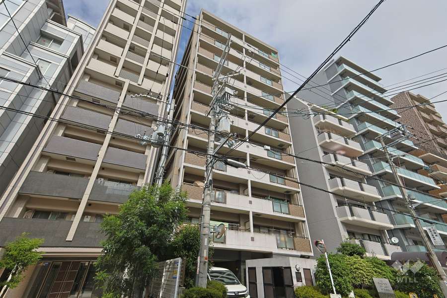 シャルマンフジリッツ谷町弐番館の外観（南東側から）