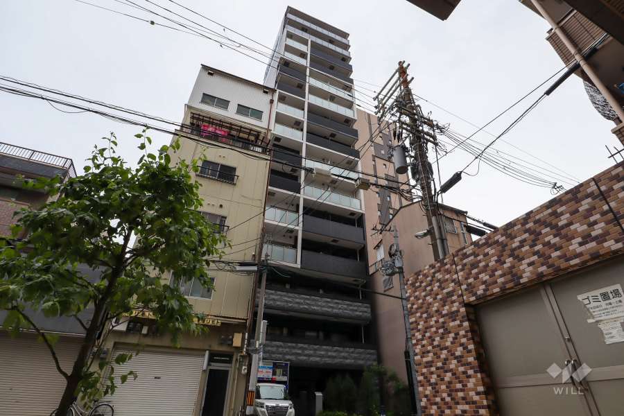 プレサンス谷町七丁目Ⅱの外観（北西側から）