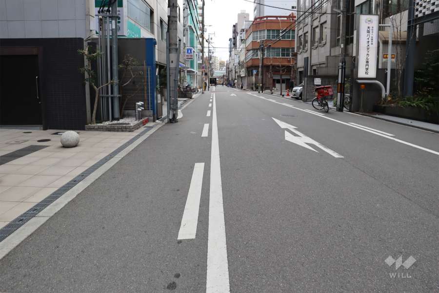 敷地南側の前面道路　