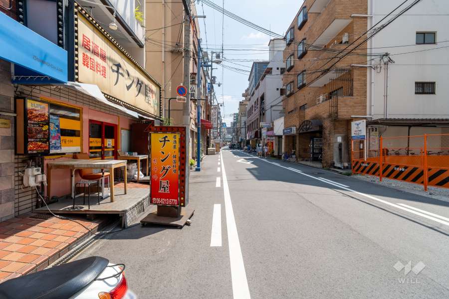 敷地南側の前面道路　