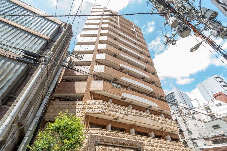 プレサンス心斎橋リベルタの外観（南東側から）