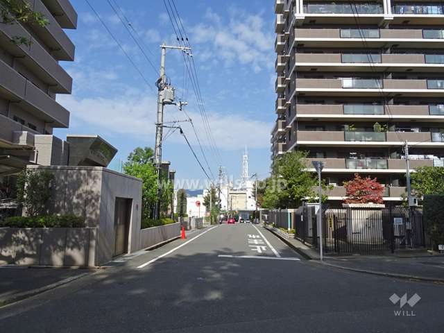 敷地東側の前面道路