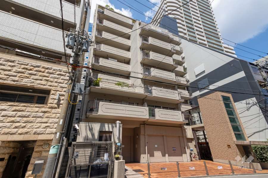 谷町クリーンハイツの外観（南西側から）